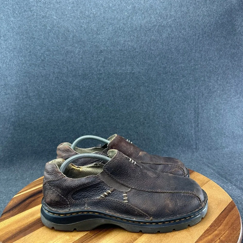 Dr Martens Mawgan Brown Leather Slip On Loafers Casual Shoes Mens US 10